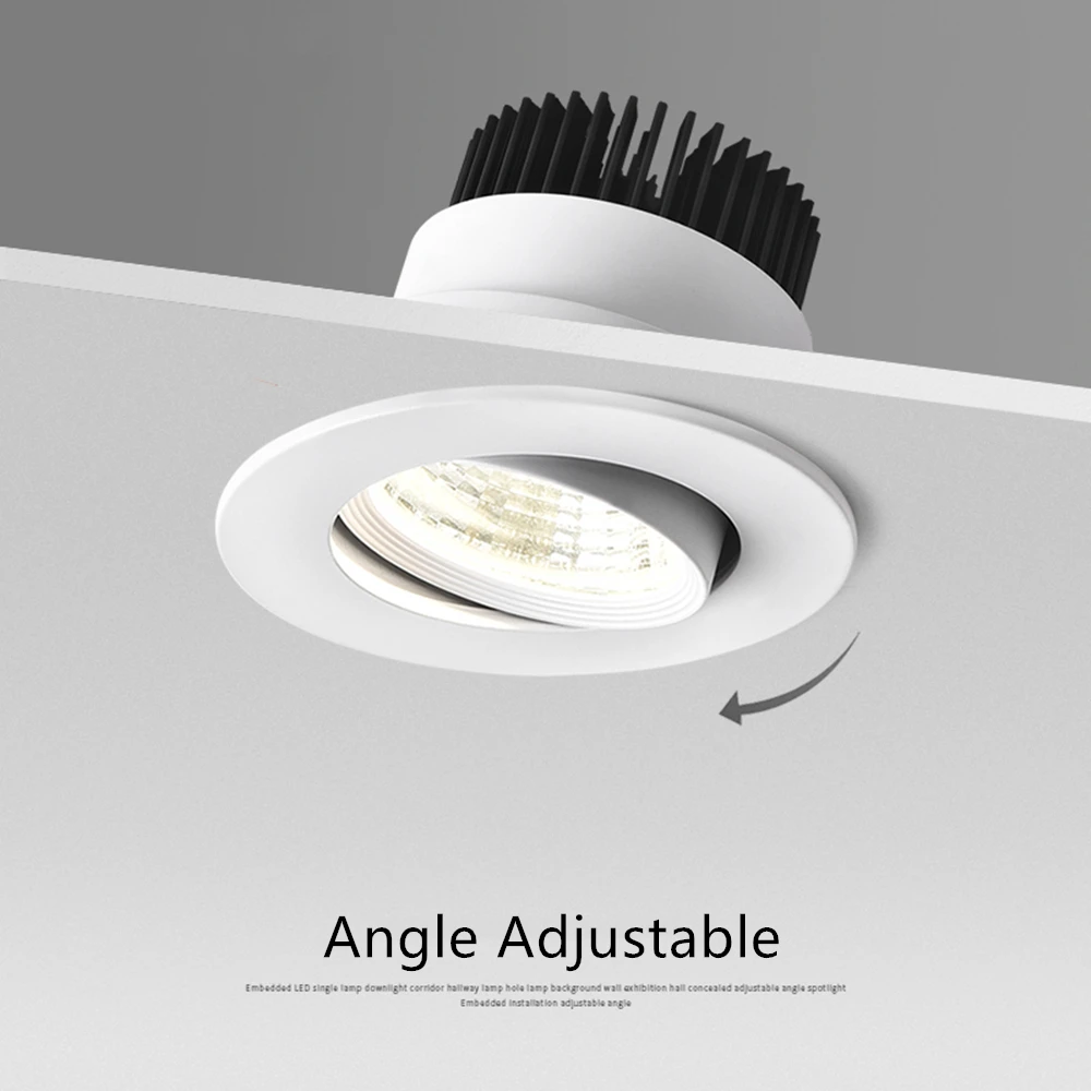 Recessed Round LED teto Downlight, Kitchen Spot Light, lâmpada interior, decoração do banheiro, 85-265V, 5W, 9W, 12W