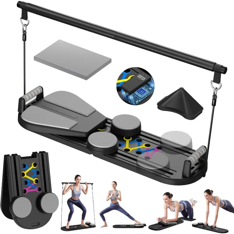 

Professional Pilates Reformer Board - Foldable Home and Studio Pilates Equipment for Full Body Workout, Unisex | Portable Gym Eq