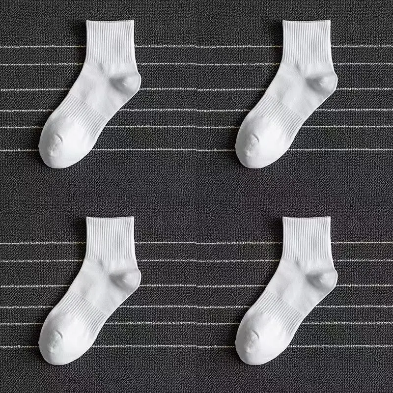 10/20/30 Paar neutrale, einfarbige, wadenlange, runde Socken für Frühling und Herbst, schweißabsorbierend, atmungsaktiv, Ganzjahres-Sportsocken – Detail 9