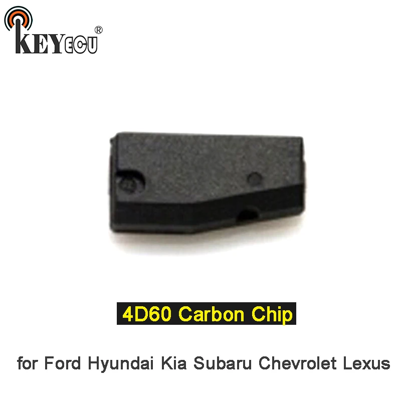 

KEYECU 1x 5x 10x 30x 50x 4D60 Chip Pg 1:FF 80Bit Transponder Remote key Carbon Chip for Ford Hyundai Kia Subaru Chevrote