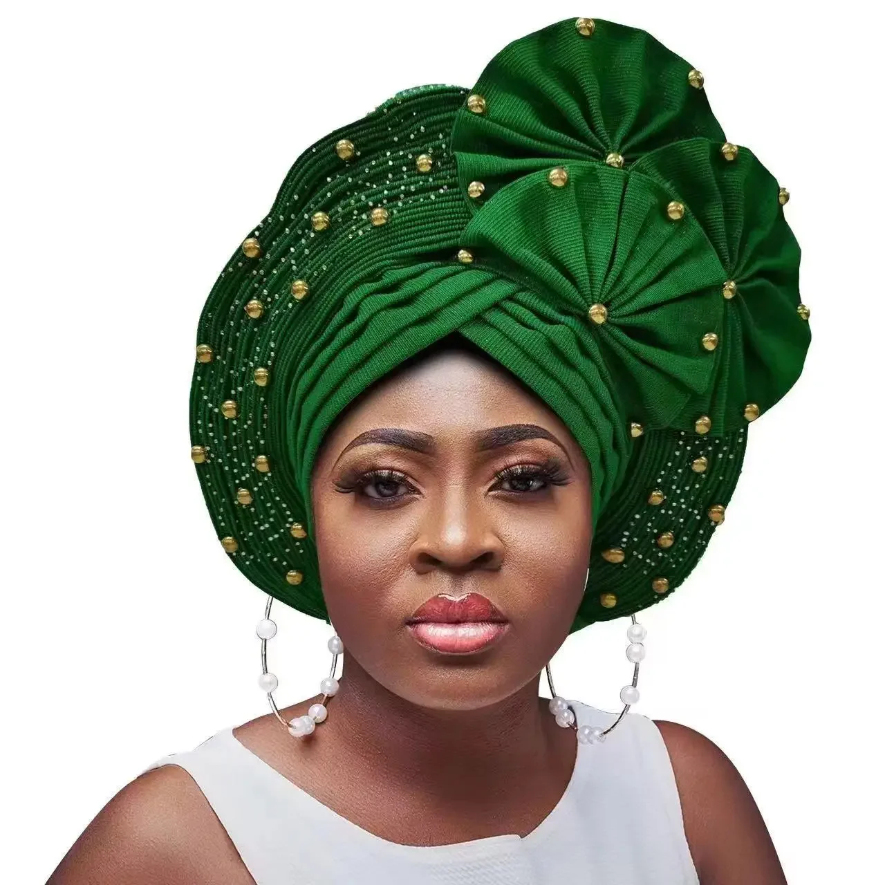 Turban Femme Africaine Headwrap Turbans for Women Headband Auto Gele Headtie Already Made African Hats Bonnet Wedding Headgear