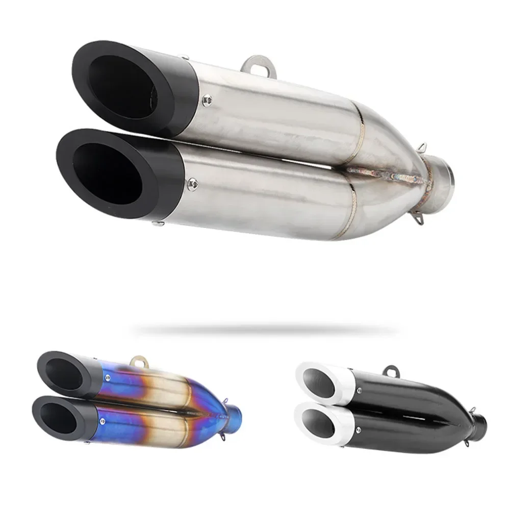 51mm Universal Laser Logo Motorcycle Exhaust Pipe Motorbike Escape Moto Racing Modified For Yoshimura K15 MT09 RC390 Z1000 CBR