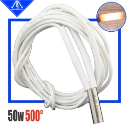 Mellow 1pcs 3D Printer Parts  Reprap Ender 3  v6 Heating Tube 12V 24V 50W Ceramic Cartridge Heater for HotEnd J-Head 6*20mm