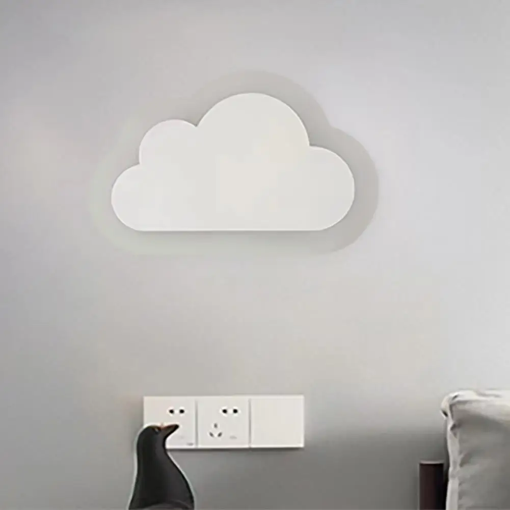 Bonita luz de nube, luz suave y cálida, lámpara de pared de nube para niños, dormitorio, guardería, sala de estar, lámpara de noche con enchufe para