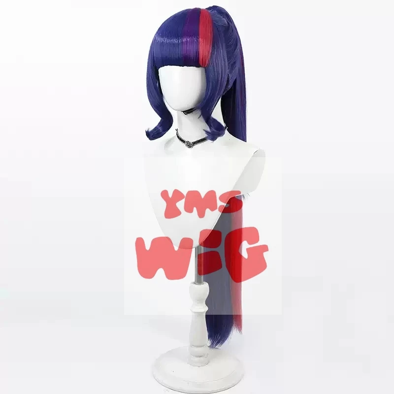 Nuevo Peluca de Cosplay Twilight Sparkle para mujer, pelo sintético largo resistente al calor, juego de rol para fiesta de Carnaval y Halloween
