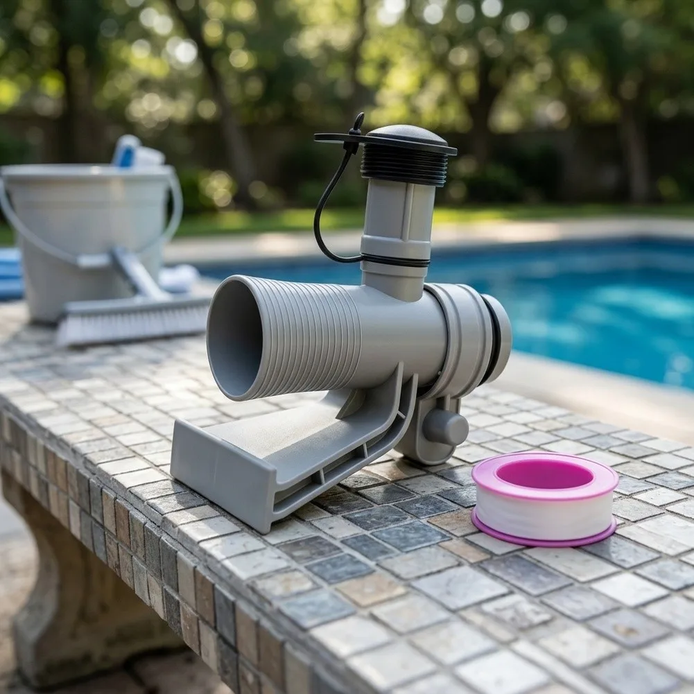 For 1500 GPH Pump Swimming Pool Bracket Air Jet Valve Set For Pool Water Circulation Robust Plastic Construction