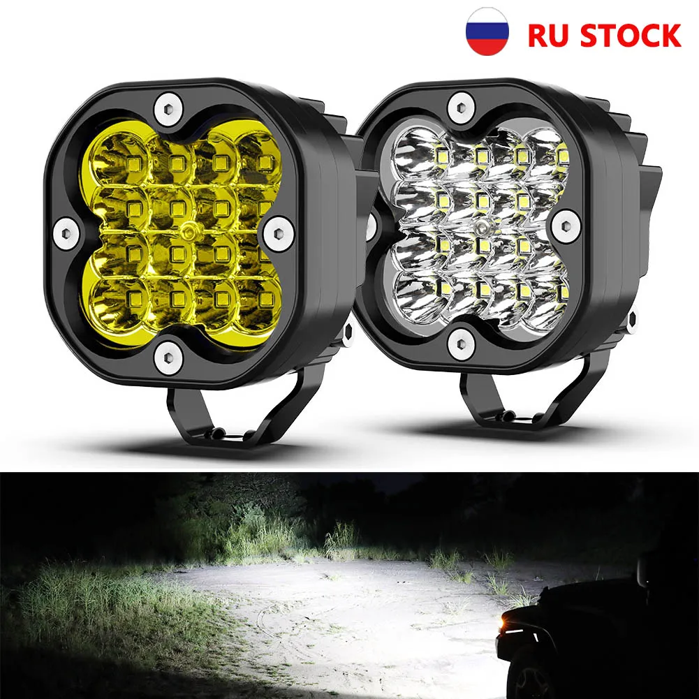 NAOEVO 3 Inch Led Work Light Bar 12V Spotlights 4x4 Offroad Accessories LED Headlights Fog Lamp For Motorcycle Jeep Truck ATV