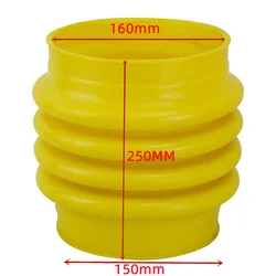 Yellow Polyurethane Jumping Jack Bellows Boot (ID 16cm X ID 15cm X H 25cm) For Wacker Rammer Compactor Tamper