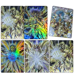Saint Seiya 13PCS Aldebaran Death Mask Aiolia Dohko Aiolos Aphrodite Refractive glitter texture collectible card Holiday gifts