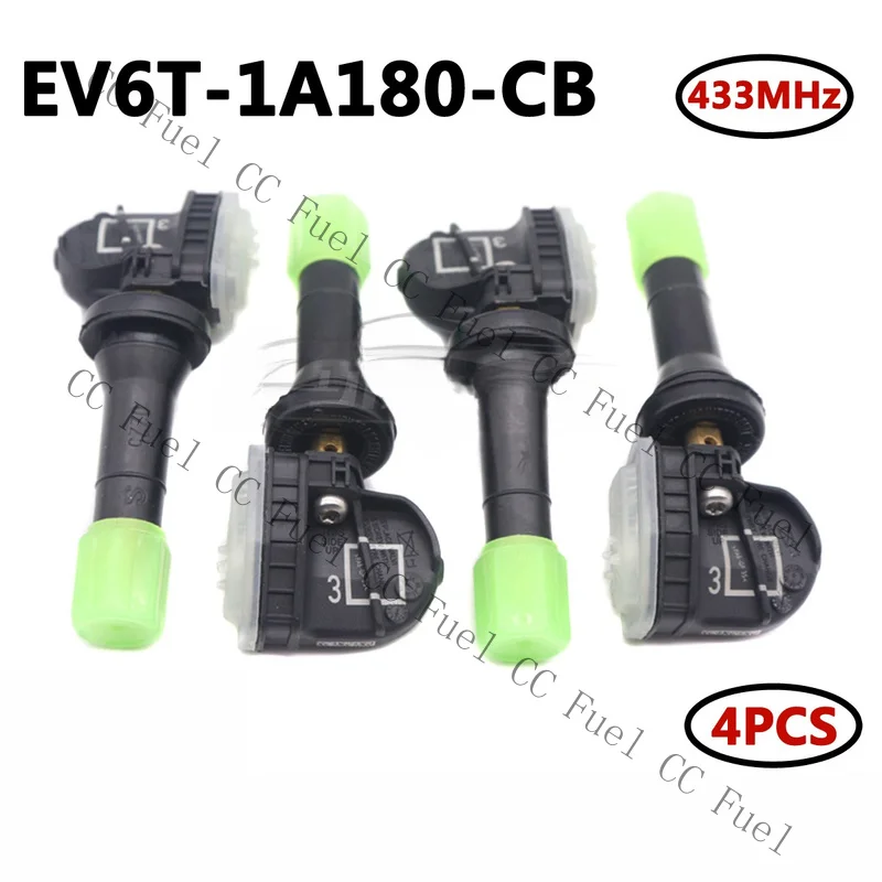 C+ 4x EV6T-1A180-CB TPMS Tire Pressure Monitor Sensor For Ford Focus Ranger 433MHz