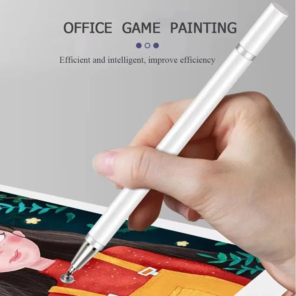 2 In1 Stylus Pen for Mobile Phone Tablet Drawing Pen Capacitive Pencil Universal Touch Screen Pen for Pad iPhone Android