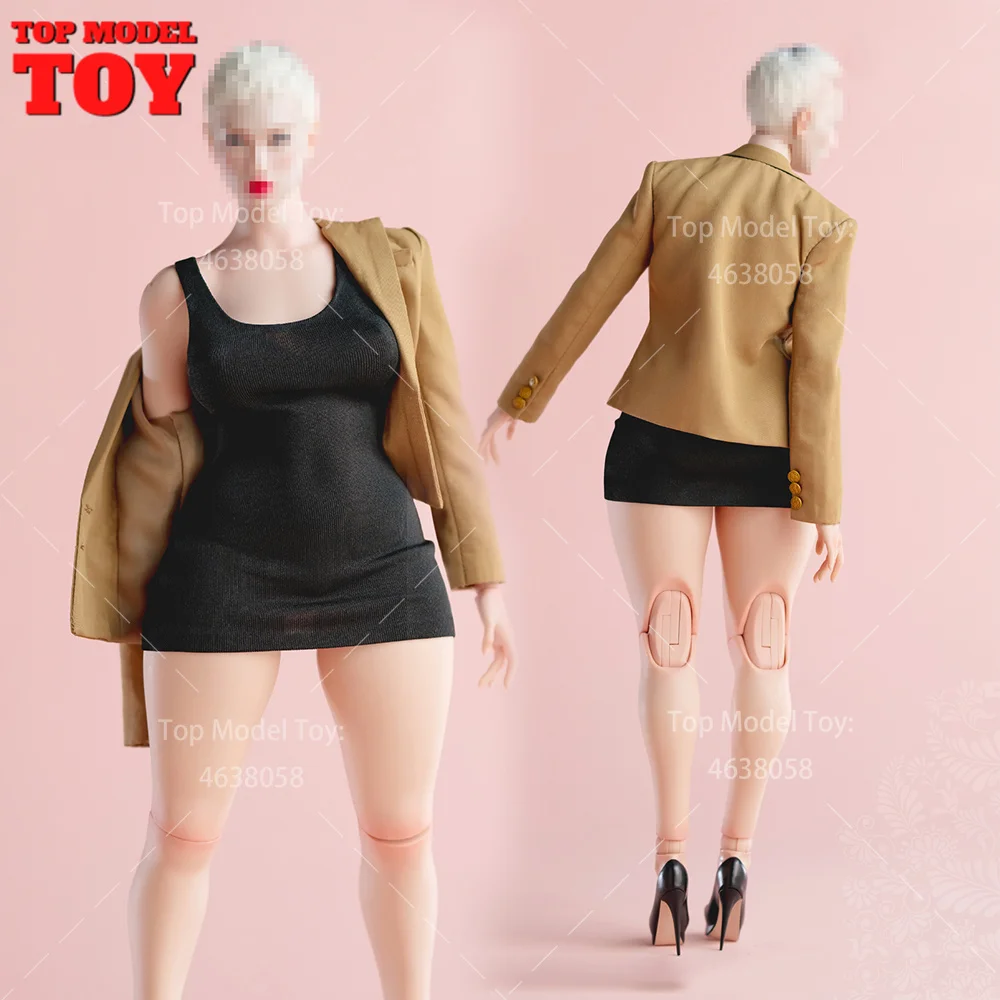 

2025 Q4 Worldbox CA023 1/6 Plus-size Girl Low Cut Skirt Shoes Clothing Model Fit 12'' Female Soldier Action Figure Body Dolls