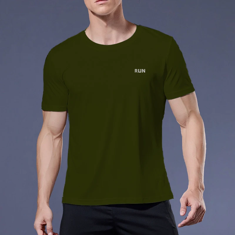 Lange und kurz ärmel ige T-Shirt Fitness Sport Tops Morgen laufen Eis Seide schnell trocknen Outdoor Bergsteigen Sport kleidung Männer – Detail 30