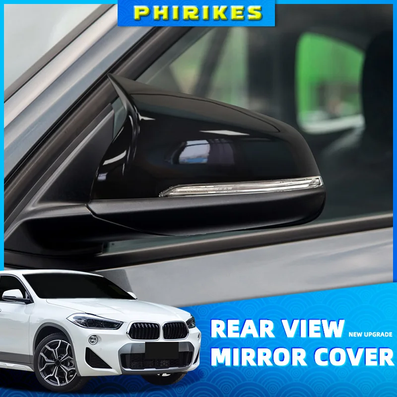 Tapas de espejo negro brillante para coche, cubierta para BMW X1, F48, X2, F39, Z4, G29, F45, F46, Touring 2GT, F45, F46, Toyota Supra 2019-2022