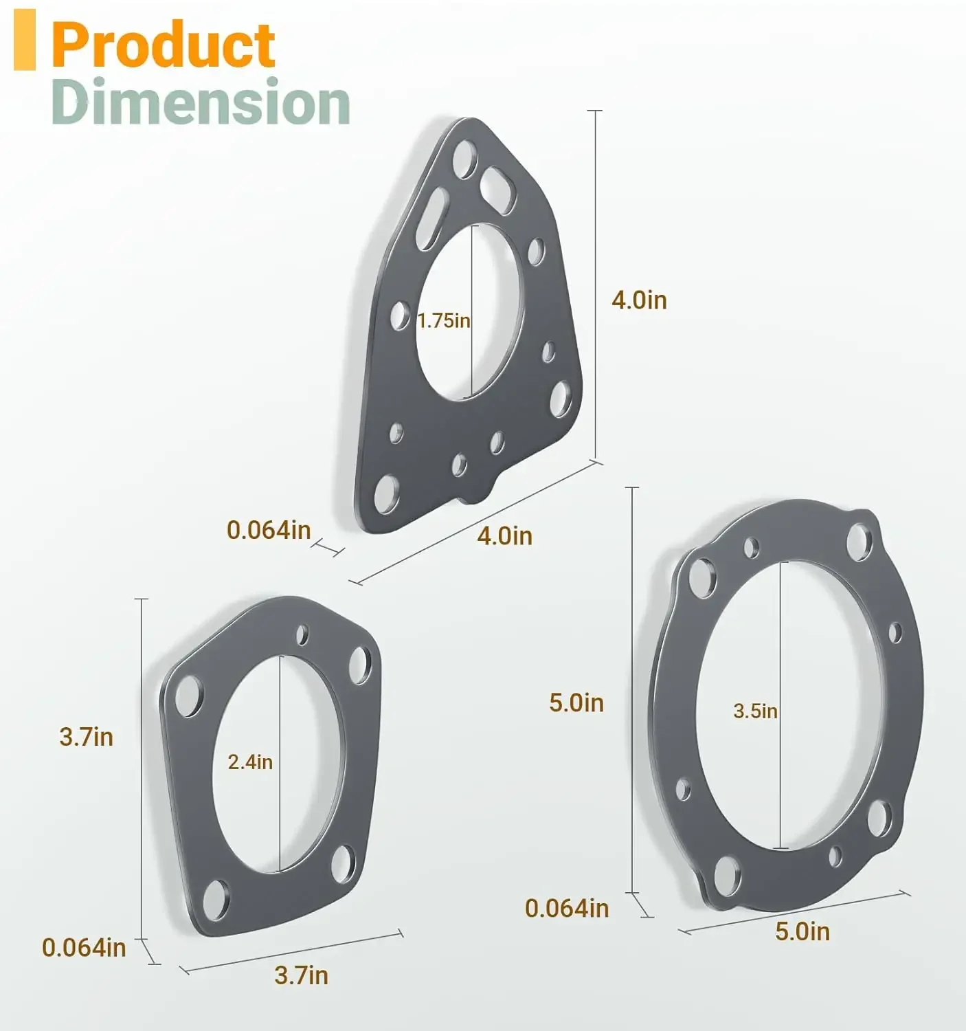 Picture 7: 5 Pack Exhaust Rebuild Gaskets Seals Kit Replacement for Kawasaki Jet Skis 1100 ZXI/1100 STX/Ultra 130