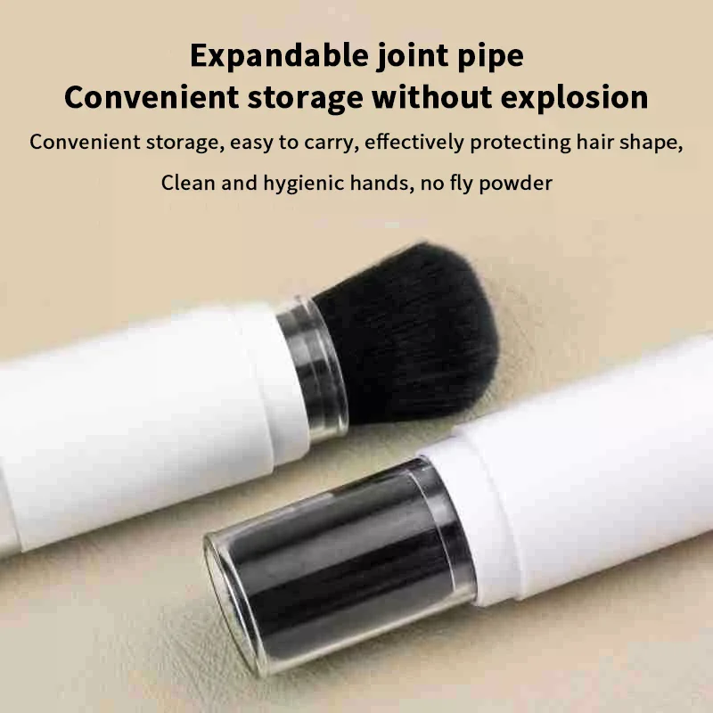 Multifunctionele 2-in-1 foundationborstel Make-upborstel Lege reisblush met hervulbare losse poederfles Make-up schoonheidshulpmiddelen