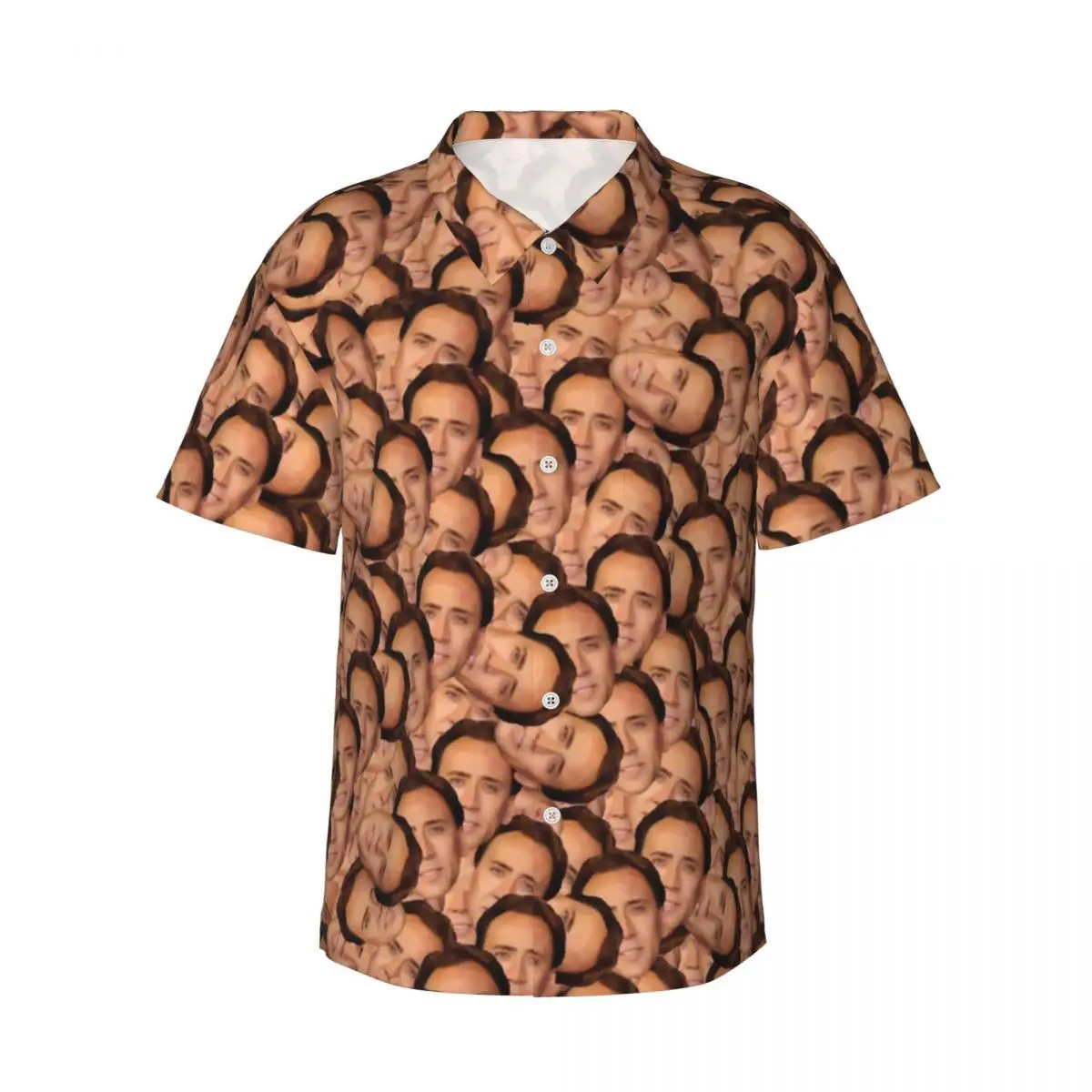 

Hawaiian Shirt Beach Nicolas Cage Blouses Funny Nicholas Print Novelty Casual Shirts Mens Short Sleeve Stylish Clothing