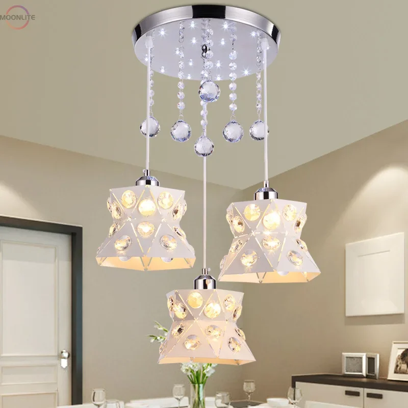 

LED Crystal pendant lights Luxury Restaurant Chandelier Living Room Creative Personality Lamps Bar Balcony Lndoor Lighting