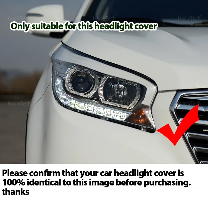 For Hyundai Santa Fe Sport  DM NC SWB 2015 2016 2017 Car Transparent Housing Front Headlights Lens Shell Glass Lampcover