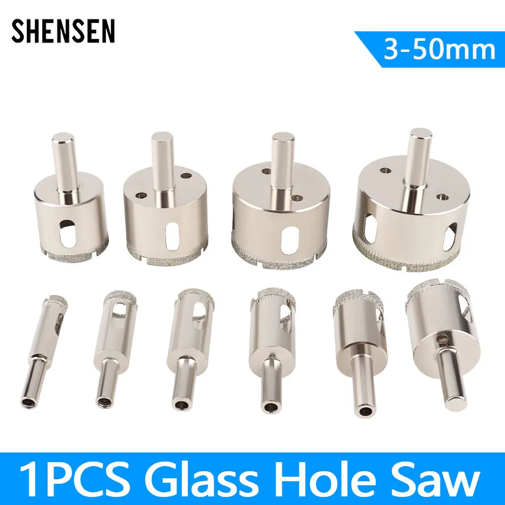 

1 Pcs 3-50mm Glass Hole Saw Diamond Coated Drill Bits Drilling Crown for Tile Marble Ceramic Power Tools