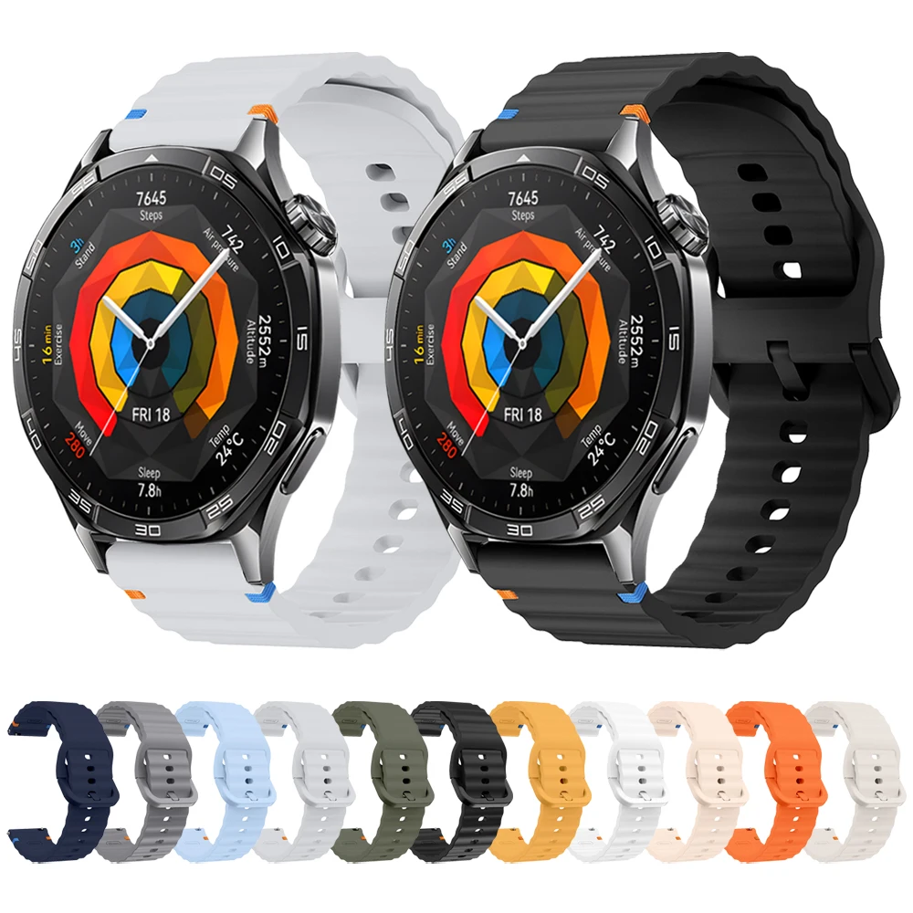 

22mm 20mm Strap For HUAWEI WATCH GT 5 4 3 2 SE 46mm 42mm/Runner Stylish Sport Silicone Band For HUAWEI WATCH 4 3 Pro Bracelet