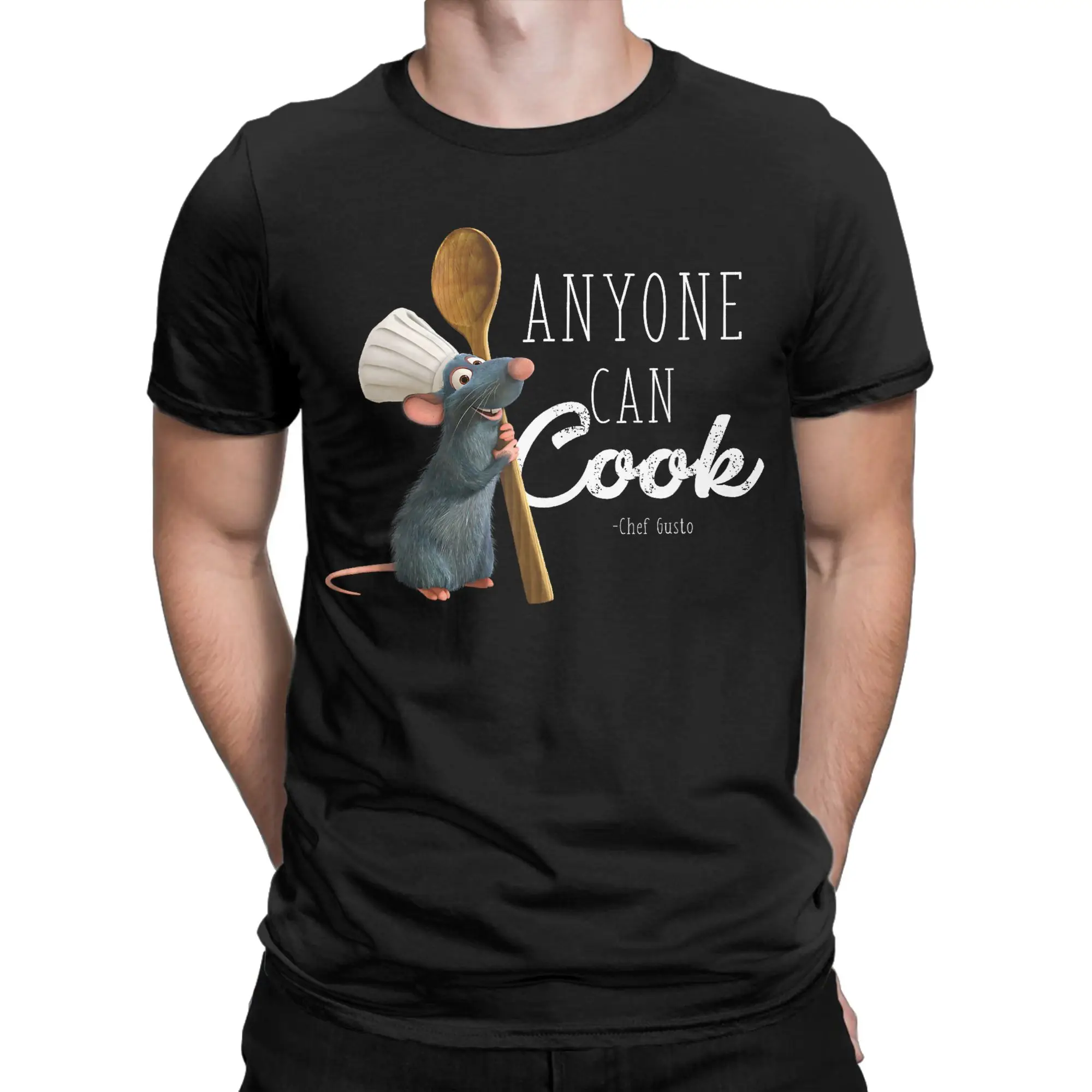 Fashion Ratatouille T-Shirt Men Crew Neck Pure Cotton T Shirt  Short Sleeve Tee Shirt Plus Size Clothing
