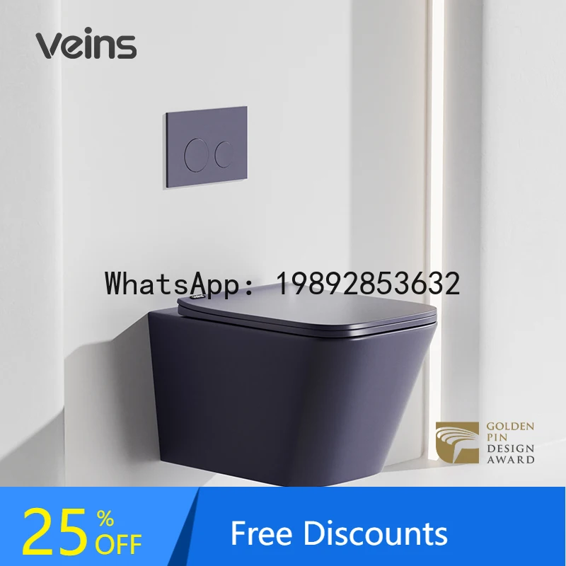 YFY Square Wall-Mounted Toilet Household In-Wall Cistern Suspended Wall-Mounted Toilet Colorful Hanging Toilet