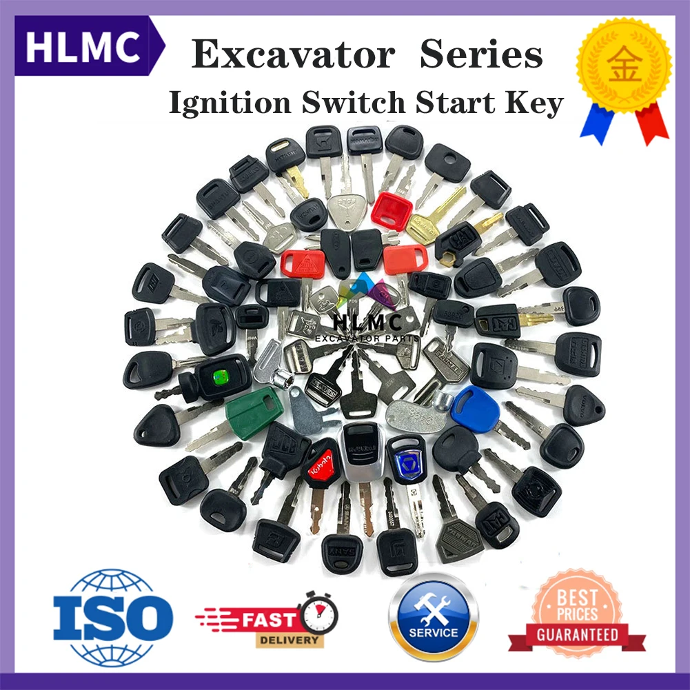 

Excavator Spare Parts Key Set Construction Machinery Spare Key Ignition Switch Start Key