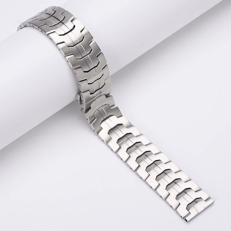22mm Titanfarbenes Armband für Huawei Watch 5/4/3 GT7 Pro GT6 46mm Edelstahlband für Amazfit GTR 4/3/2 47mm Balance Correa
