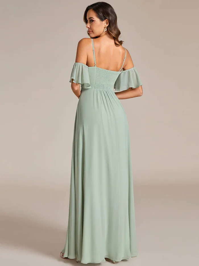 Ever Pretty sweetheart neckline spaghetti strap A-line chiffon bridesmaid dress