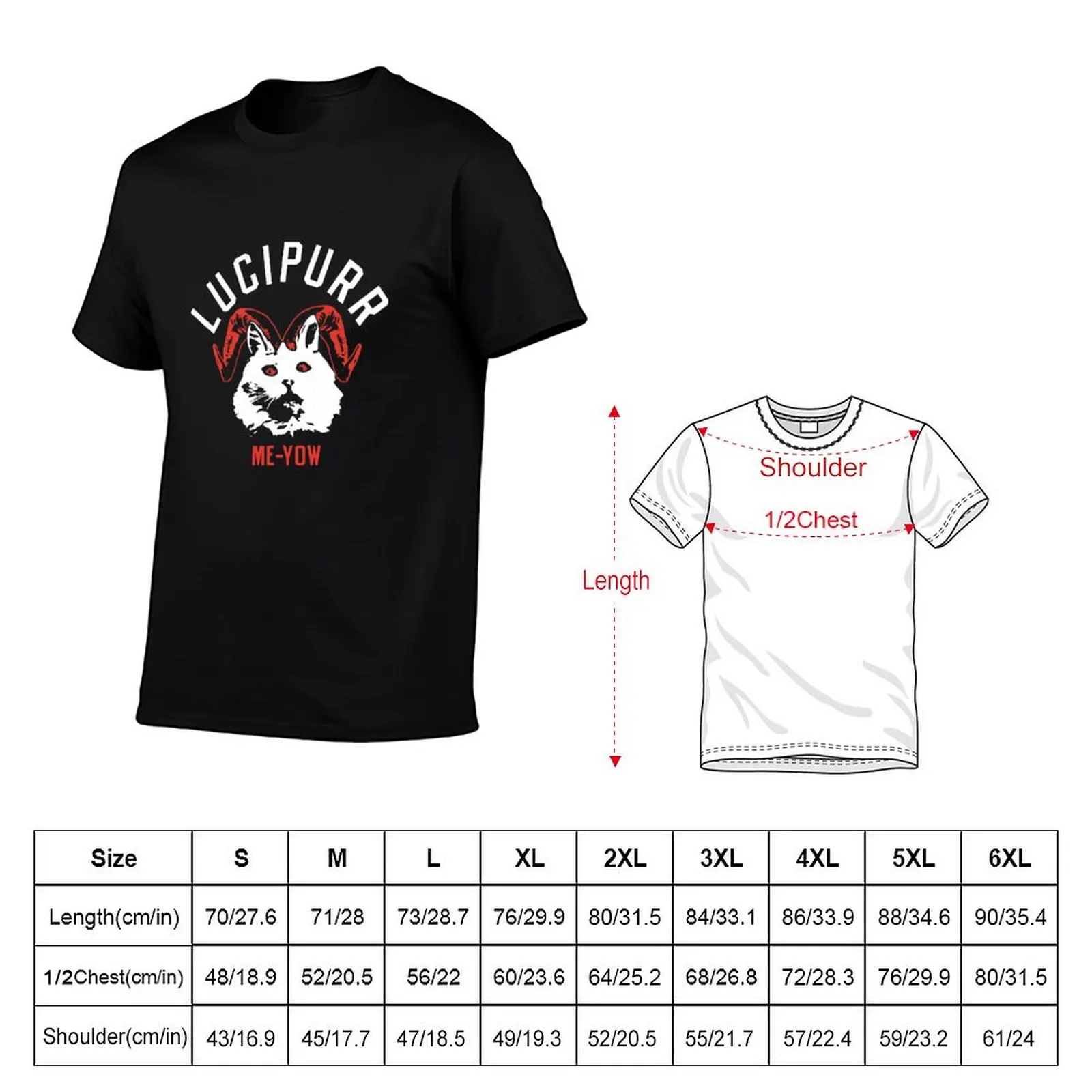 Lucipurr Me-Yow T-Shirt Soft Touch Basic Cotton T-Shirt