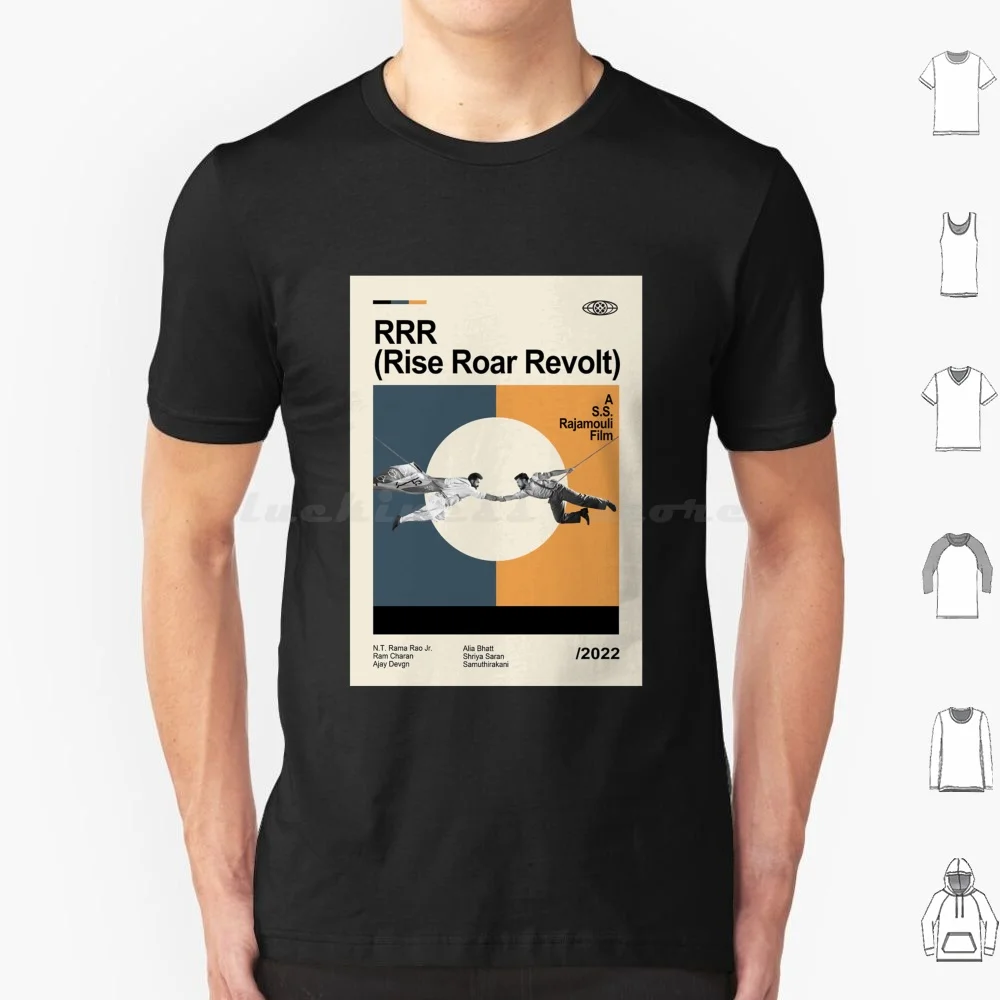 تي شيرت Rrr (Rise Roar Revolt ) مقاس كبير 100% قطن Rrr National Forest Telugu Ntr Rrr فيلم توليوود بوليوود رام #1