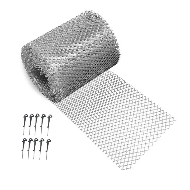 

Gutter Guard Mesh Filter Gutter Cover DIY Gutter Screen Protection Netting Roll With 10 Fixed Cable Tie For Leaves-A50M