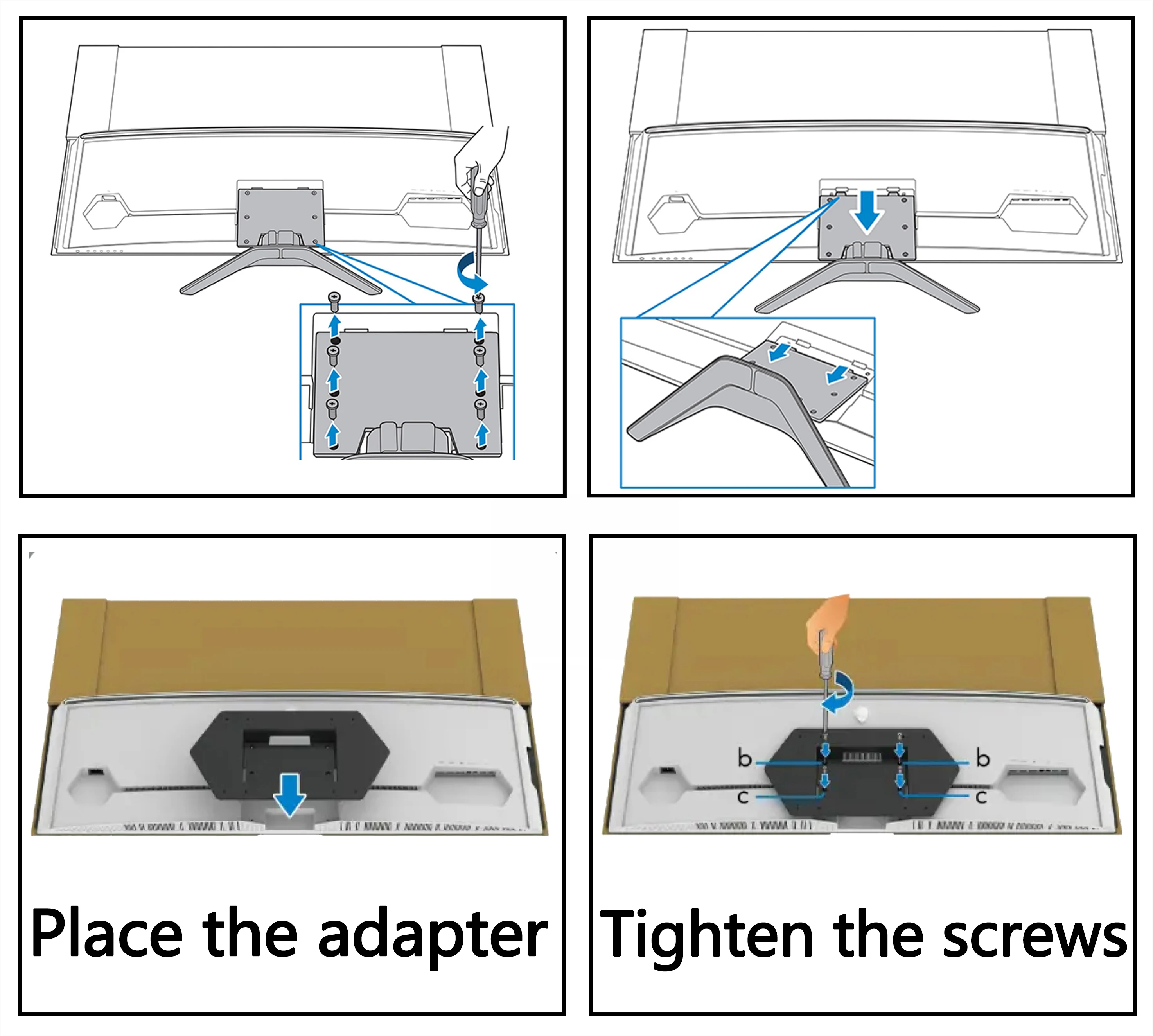 VESA Mount Adapter for DELL Alienware AW5520QF Monitor Bracket Mounts to Stand / Arm / Desk  -Metal Material view 2