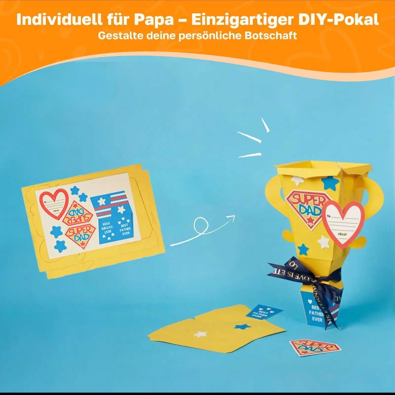 Father's Day Handmade DIY Trophy Kit Reward for Father's Day Award Trophy