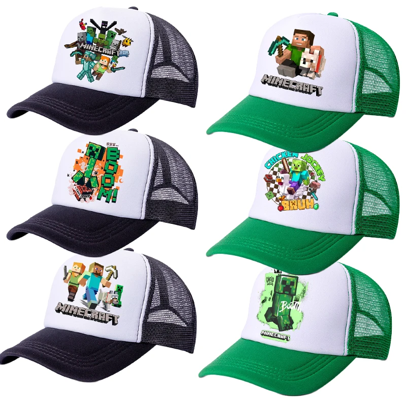 

game theme new Hat boy Baseball Cap male Sunshade Sunscreen Cap Minecrafted fashion Hip Hop Caps Leisure Net hat birthday gifts