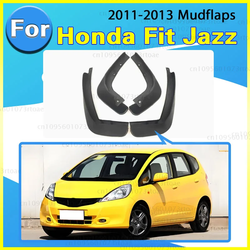 4 PCS Car Mudflap for Honda Fit Jazz 2011~2013 Fender Mud Flaps Guard Splash Flap Mudguards Accessories 2010 2011 2012 2nd 2 Gen