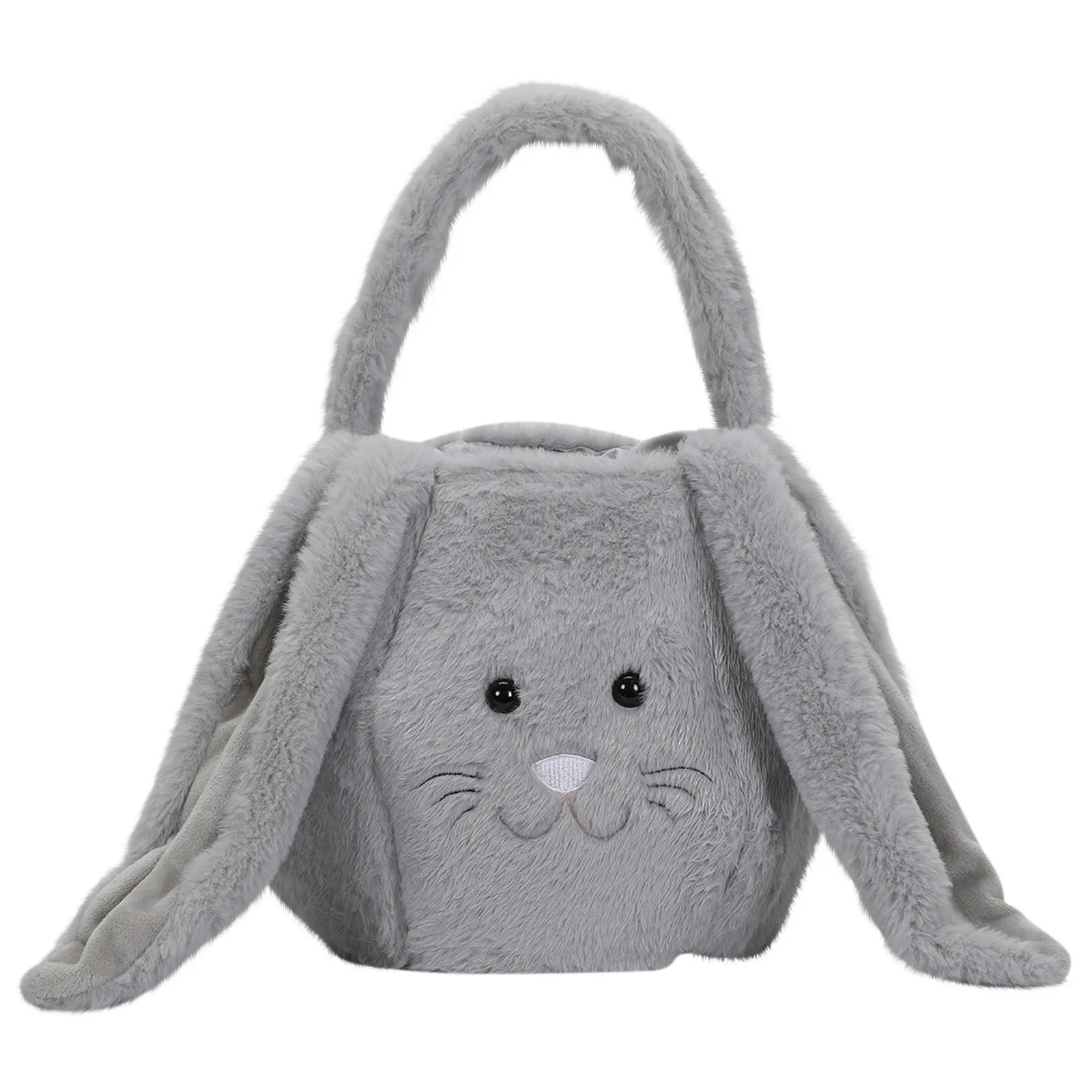 

Пасхальная корзина, плюшевая корзина для пасхального кролика, пасхальная корзина с длинными ушками, пасхальная сумка-тоут с кроликом для пасхального декора, хранения конфет, подарков