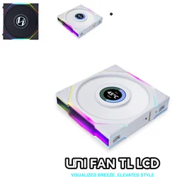 LianLi UNI FAN LCD TL120 TL140 performance computer fan With LCD screen 12cm/14cm FDB bearing LED lighting Chassis fan