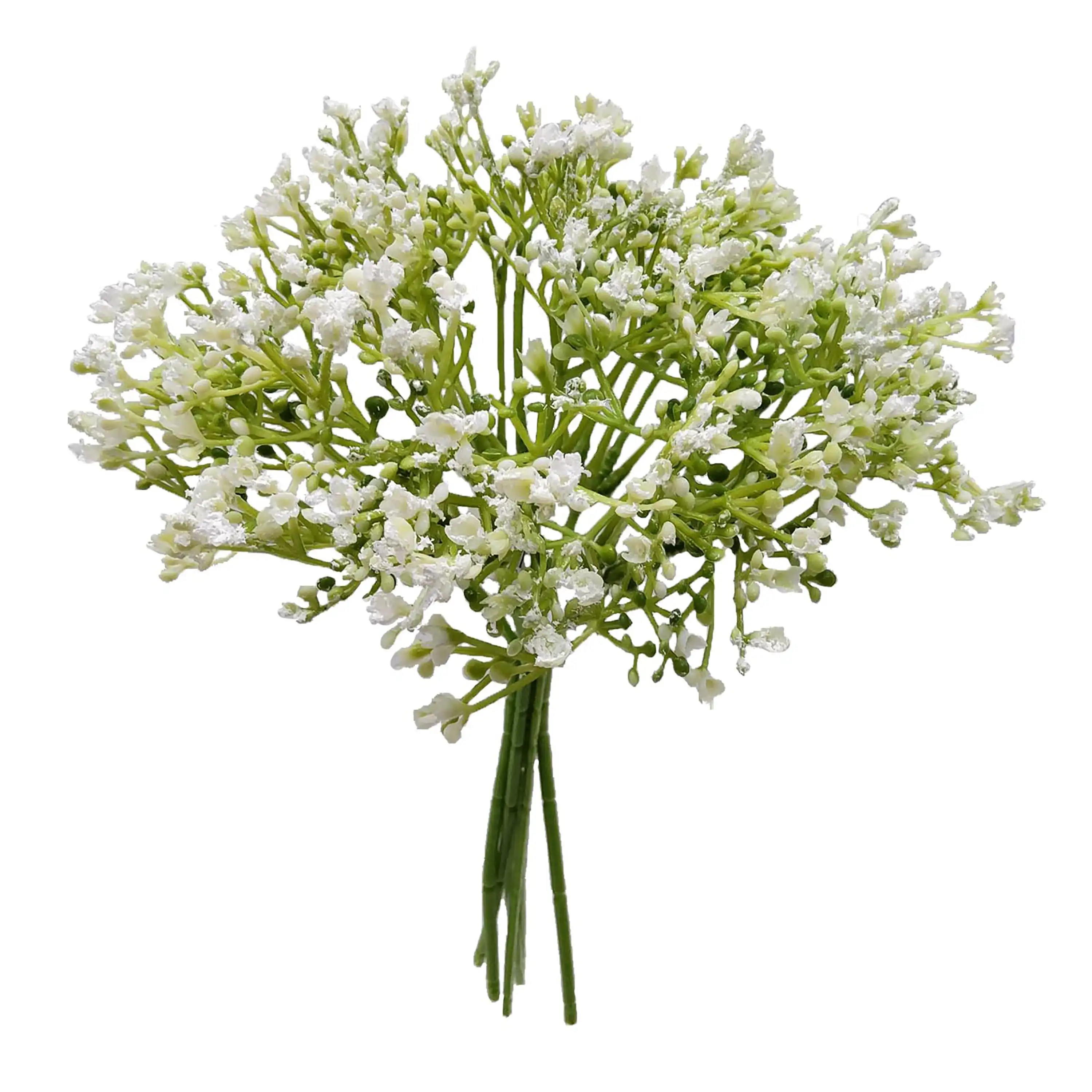12 inch Artificial Baby's Breath Flower Pick, White Color. Indoor Use.