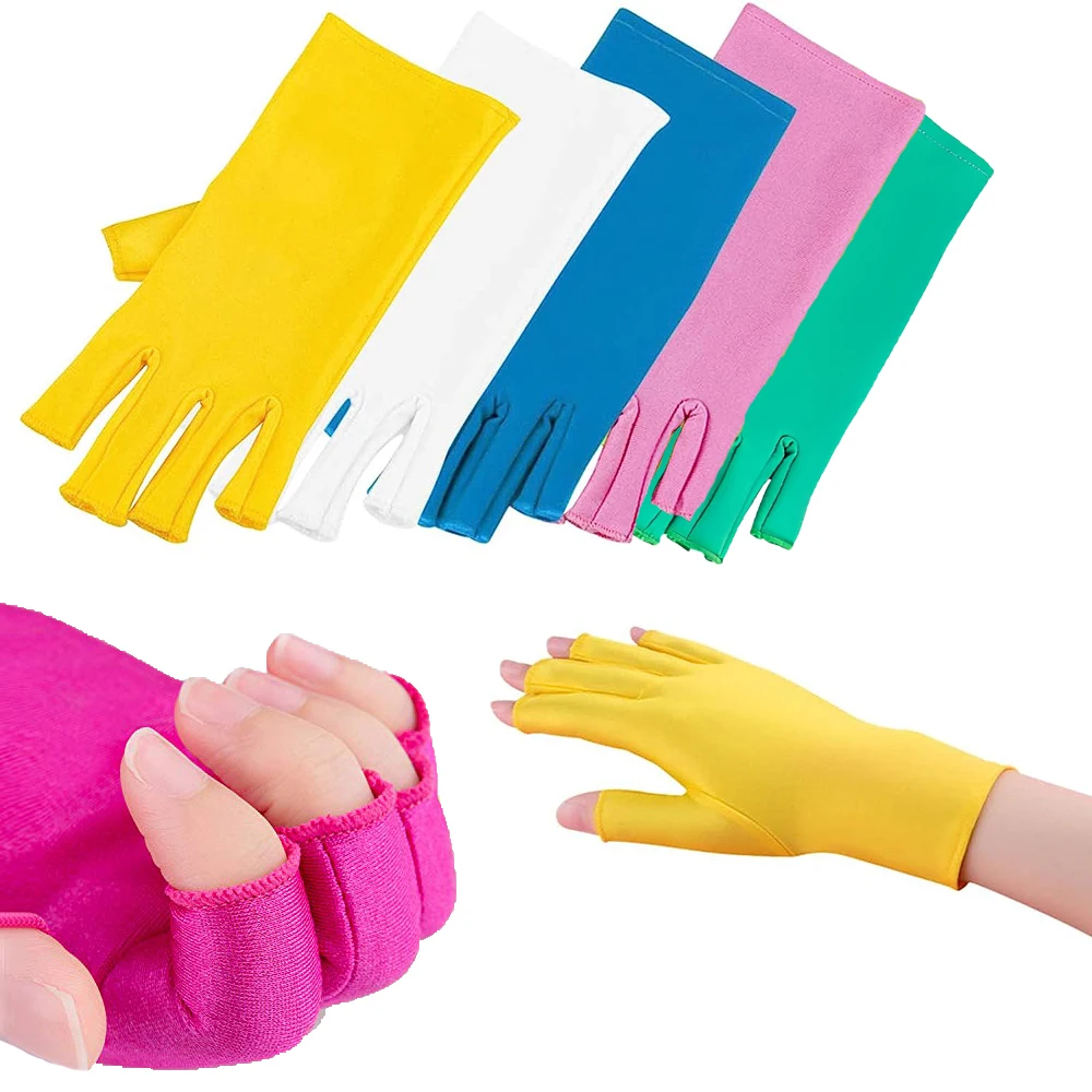 

2Pcs Anti UV Radiation Protection Gloves UV Ray Protection Gloves For Nails Anti UV Light Nail Art Anti UV Gloves Manicure Tools