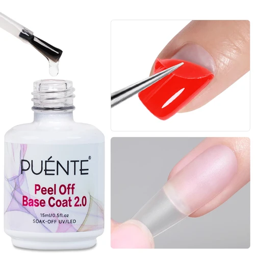 Imagen 2 del producto Capa Base despegable de 15ML, pegamento de Gel de capa Base transparente extraíble 2,0 para uñas a presión, barniz de Gel UV que no daña las uñas para principiantes
