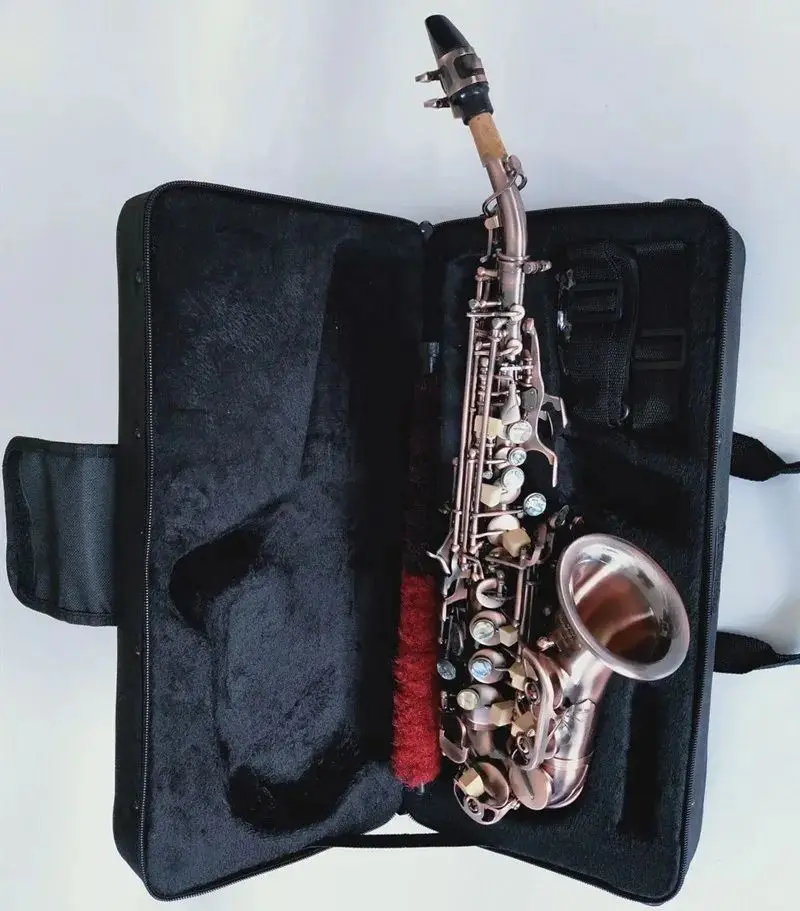 New Arrival S-991 Small Curved Neck Soprano Saxophone Concert Musical Instruments Sax with Mouthpiece