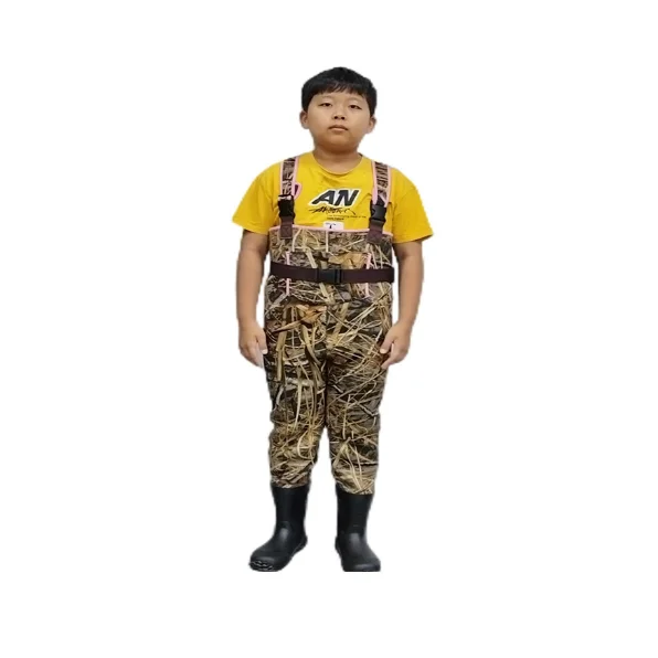 new-eneoprene-kids-camo-hunting-waders-with-hunting-boots-half-durable-waterproof-camouflage-waders