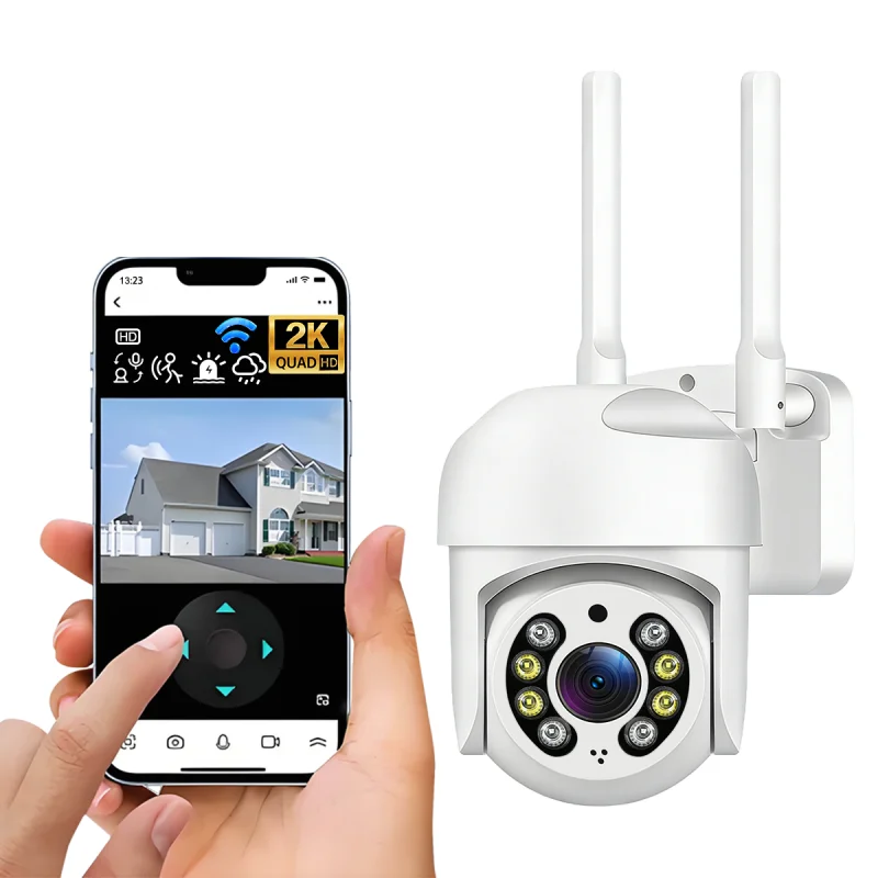 2-Megapixel Outdoor Wireless Gimbal Wifi Camera  Full-Color Night Vision  Two-Way Voice  Home Security Monitoring Network Camera