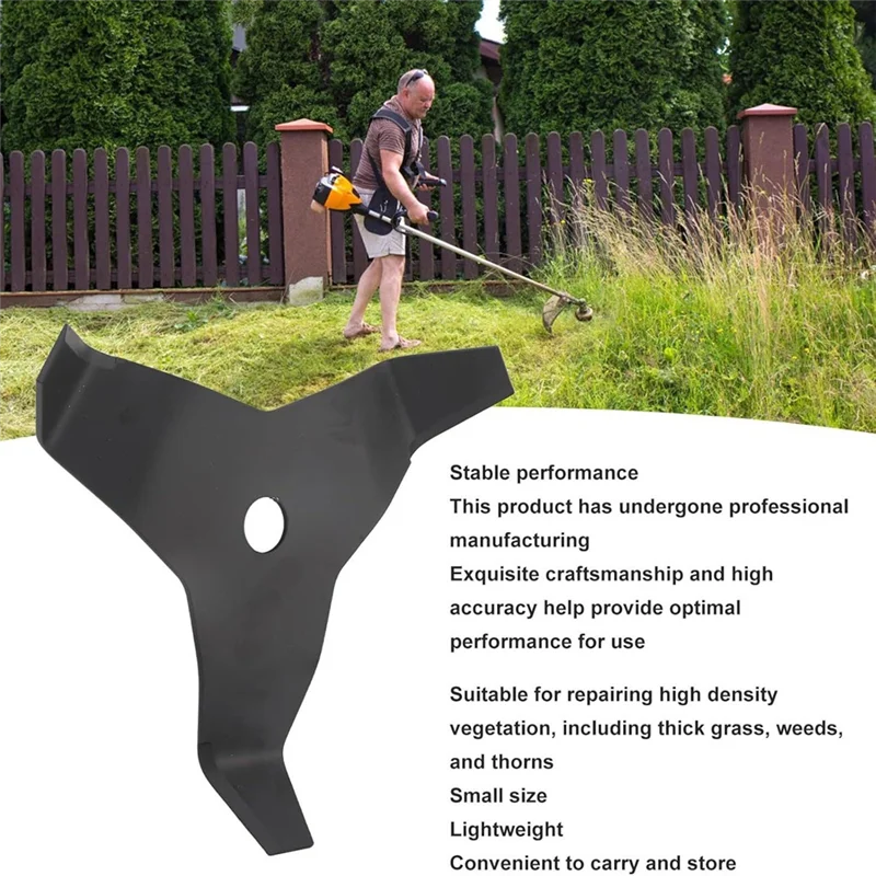 

A26F-Weed Wacker Blades 3 Teeth Brush Cutter Blades Heavy Duty Brush Cutter Blades For Lawn Yard Garden Bush Trimmer