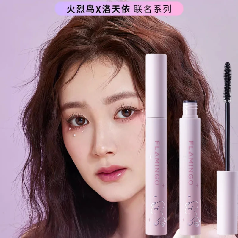 FLAMINGO X LUO TIAN YI-Mascara noir imperméable à l'eau, extension de cils optique, cils bouclés, brosse de beauté, maquillage