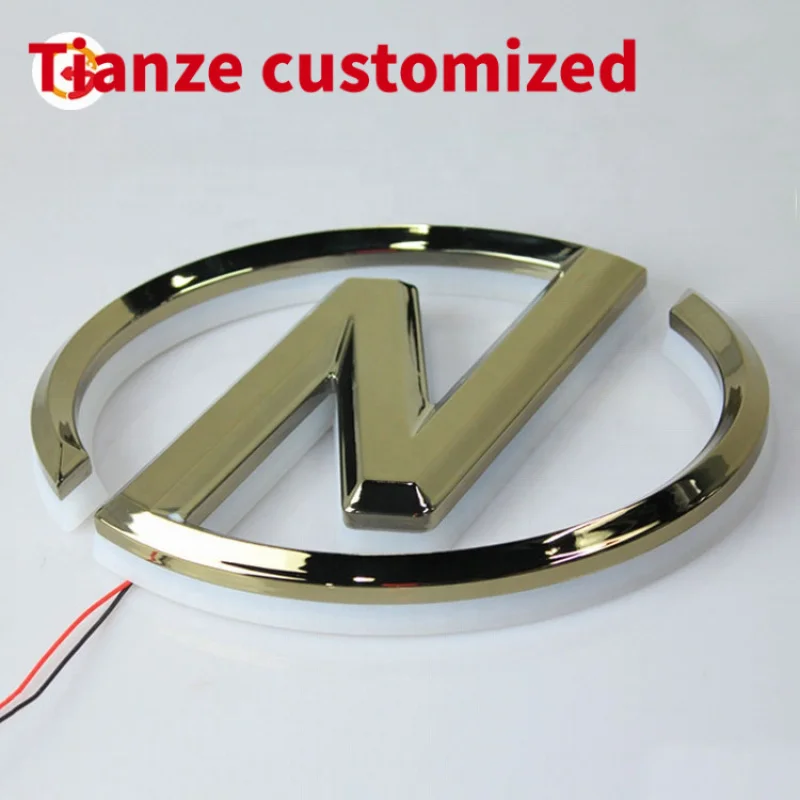 

(customized)JAGUARSIGN Custom Auto Illuminated LED Emblems Badge Edge-lit Glow Car LED Letter Badges