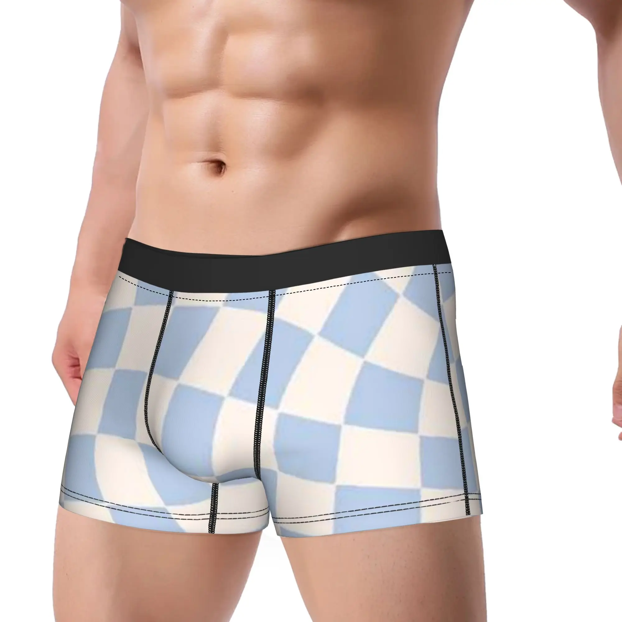 Check Pattern (2) Checkerboard Underpants Breathbale Panties Male Underwear Ventilate Shorts Boxer Briefs