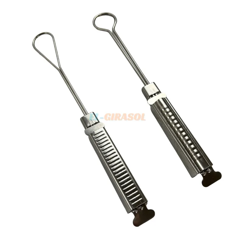 10pcs Stainless Steel S-shaped Fixed Parts Cable Pull Fiber Optic Pay Off Clamp Communication Equipment FTTH